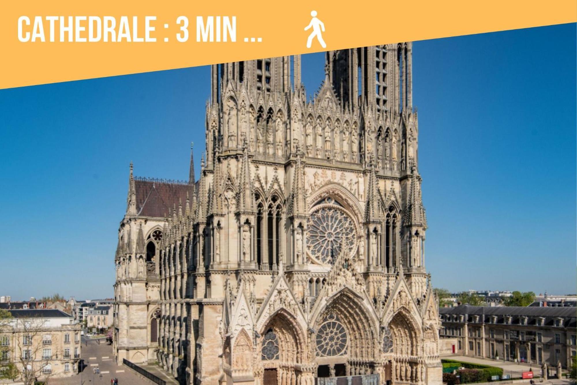 So Guest- Pepite De Charme Proche Cathedrale, Climatisation Parking Apartamento Reims Exterior foto
